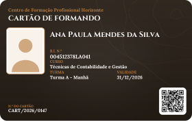 Pré-visualização do modelo Cartão - Noite - Bronze (Cartões do Formando)