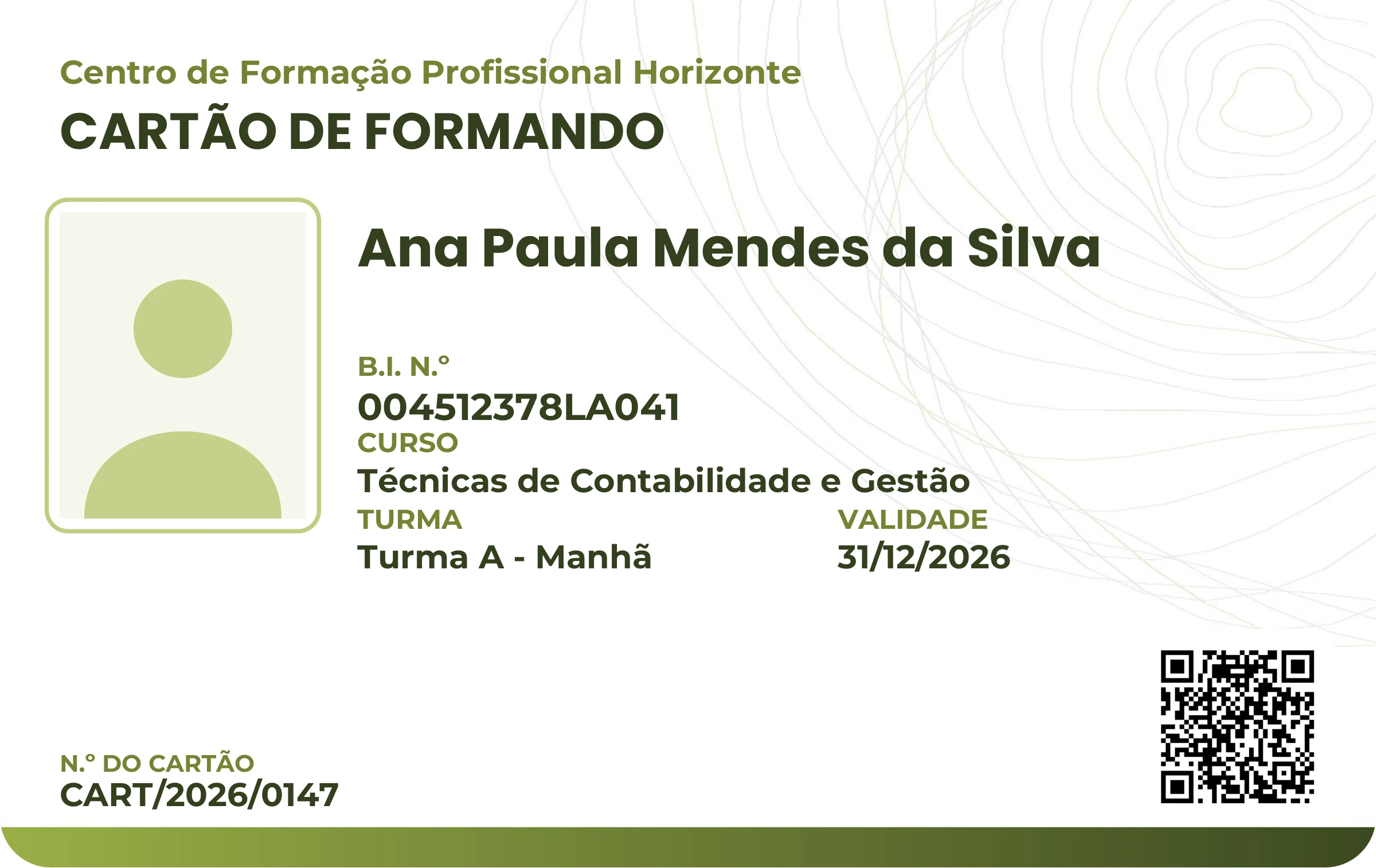 Pré-visualização ampliada do modelo Cartão - Topográfico - Baobá