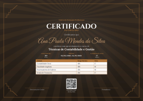 Pré-visualização do modelo Conclusão - Noite Dourada - Bronze (Certificados)