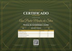 Pré-visualização do modelo Conclusão - Noite Dourada - Oliva e Ouro (Certificados)