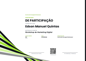 Pré-visualização do modelo Participação - Duotone - Carvão e Lima (Certificado de Participação)