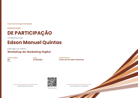 Pré-visualização do modelo Participação - Duotone Espelhado - Terracota (Certificado de Participação)