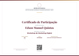 Pré-visualização do modelo Participação - Institucional Moderno II - Bordô Imperial (Certificado de Participação)