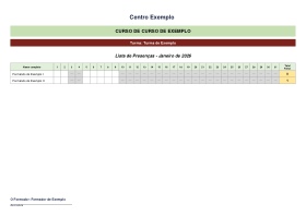 Pré-visualização do modelo Padrão de Listas de Presença