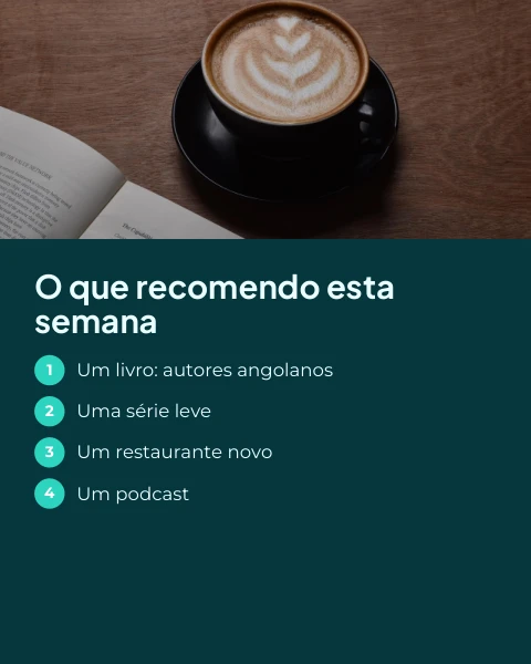 Pré-visualização do modelo Recomendações da semana (Influencer)