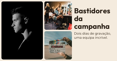 Pré-visualização do modelo Bastidores de campanha (Facebook) (Influencer)