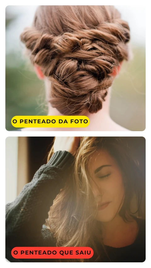 Pré-visualização do modelo Expectativa vs realidade: cabelo (Memes & Entretenimento)