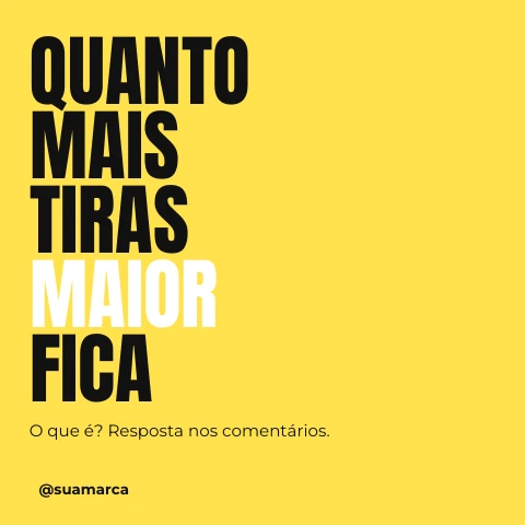 Pré-visualização do modelo Adivinha (Memes & Entretenimento)