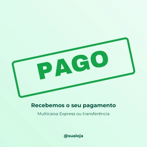 Pré-visualização do modelo PAGO (post) (Negócios)