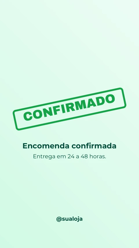 Pré-visualização do modelo Encomenda confirmada (Negócios)