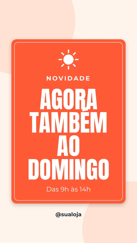 Pré-visualização do modelo Aberto ao domingo (Negócios)