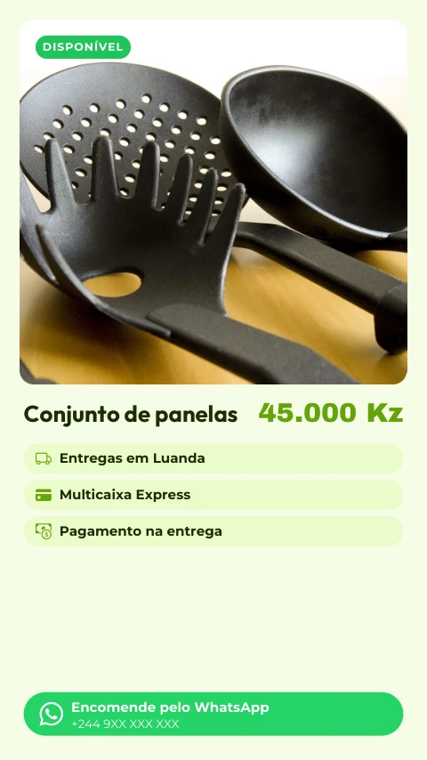 Pré-visualização do modelo Venda pelo WhatsApp (Negócios)