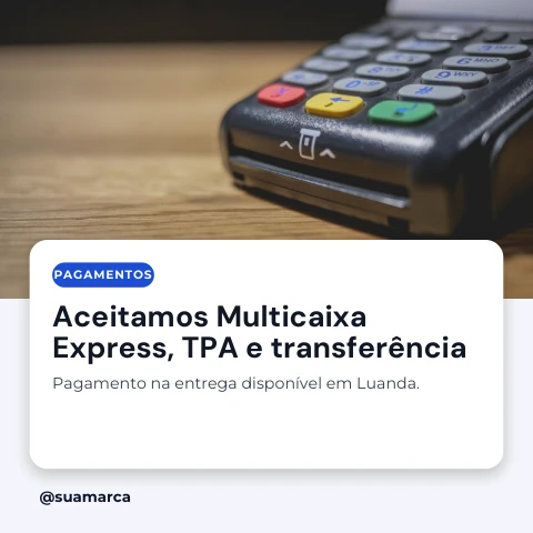 Pré-visualização do modelo Formas de pagamento (Negócios)
