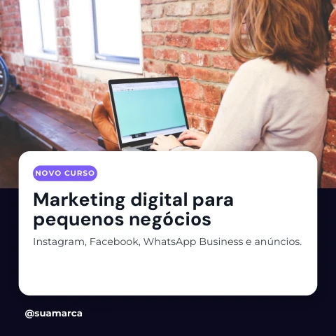 Pré-visualização do modelo Marketing digital (Formação)