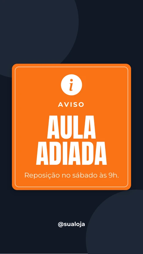 Pré-visualização do modelo Aula cancelada (Formação)