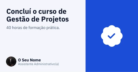 Pré-visualização do modelo Certificação no LinkedIn (Formação)