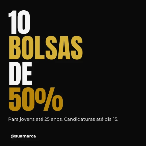 Pré-visualização do modelo Bolsas de estudo (Formação)