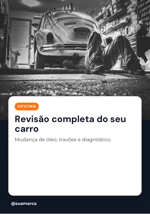 Pré-visualização do modelo Flyer de oficina (Marketing)