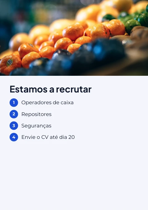 Pré-visualização do modelo Cartaz de recrutamento (Marketing)