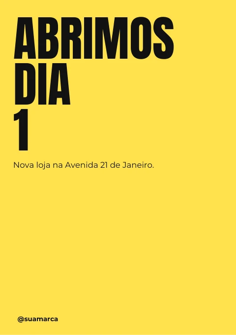 Pré-visualização do modelo Cartaz só de letras (Marketing)