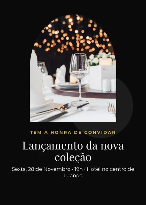 Pré-visualização do modelo Convite de lançamento (Marketing)