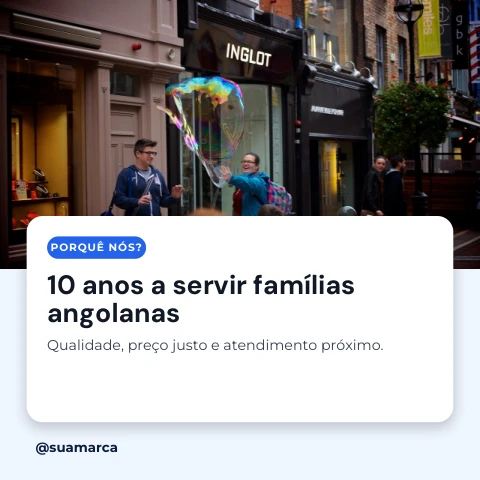 Pré-visualização do modelo Porquê nós (Marketing)