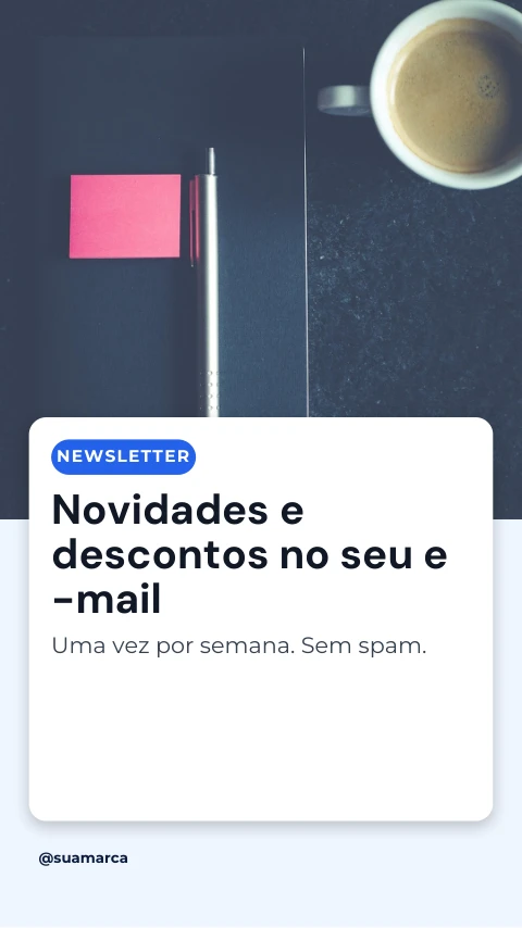 Pré-visualização do modelo Subscreva a newsletter (Marketing)
