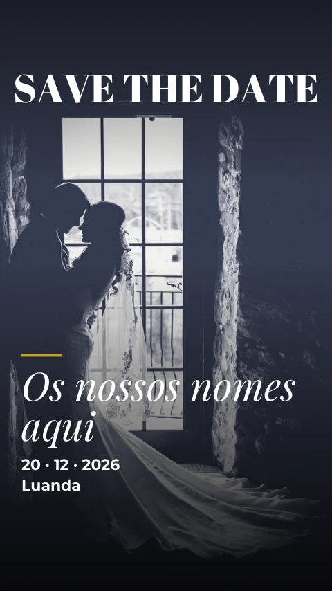 Pré-visualização do modelo Save the date (Eventos & Datas)