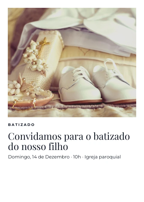 Pré-visualização do modelo Batizado (Eventos & Datas)