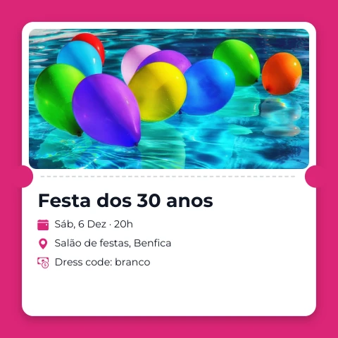 Pré-visualização do modelo Festa de aniversário (Eventos & Datas)