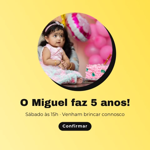 Pré-visualização do modelo Aniversário infantil (Eventos & Datas)