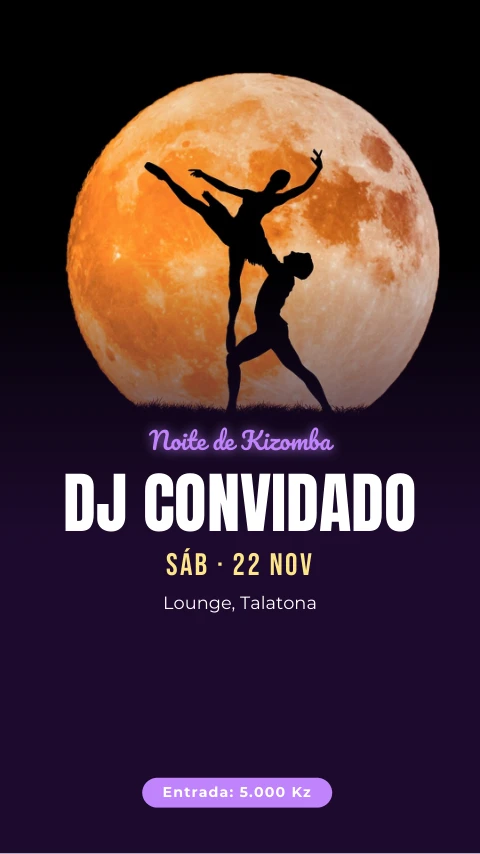 Pré-visualização do modelo Noite de kizomba (Eventos & Datas)
