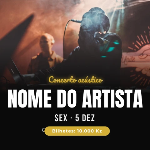 Pré-visualização do modelo Concerto (Eventos & Datas)