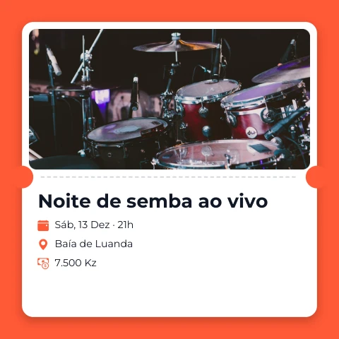 Pré-visualização do modelo Bilhete de show (Eventos & Datas)
