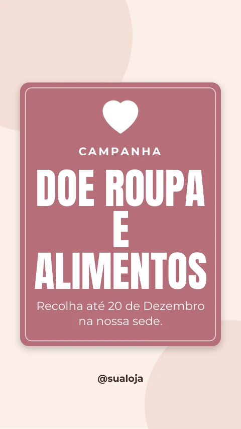 Pré-visualização do modelo Campanha de doação (Eventos & Datas)
