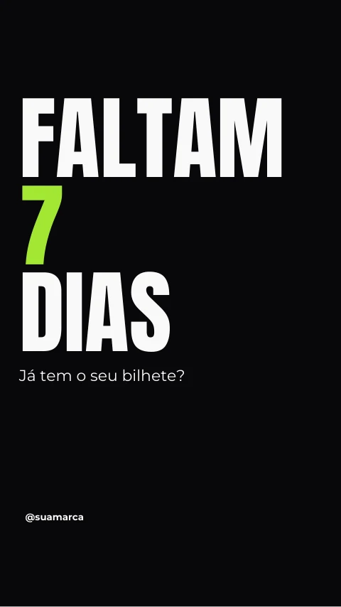 Pré-visualização do modelo Contagem para o evento (Eventos & Datas)