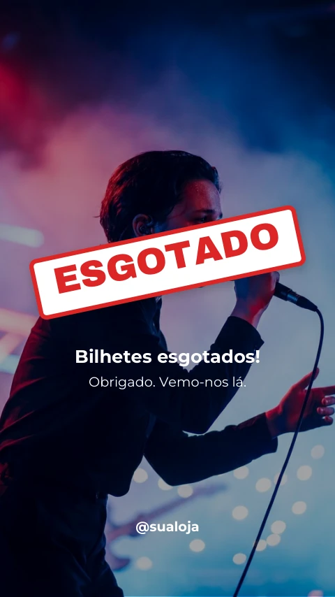 Pré-visualização do modelo Bilhetes esgotados (Eventos & Datas)