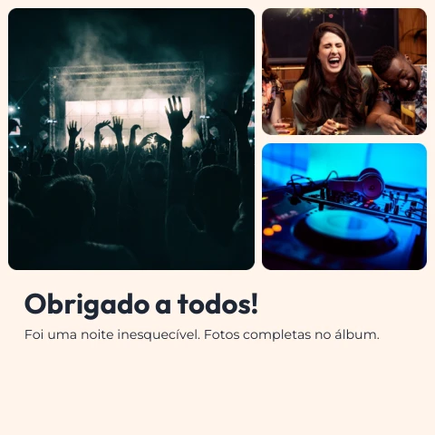 Pré-visualização do modelo Obrigado pela presença (Eventos & Datas)