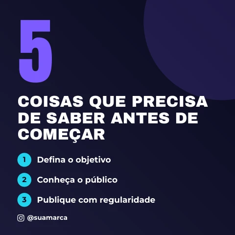 Pré-visualização do modelo Top 5 - coisas que precisa de saber (Creator)