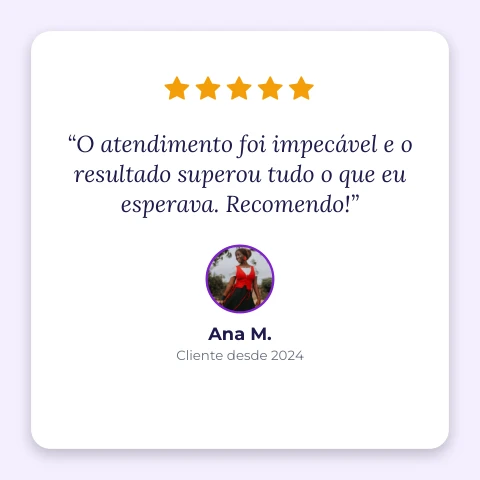 Pré-visualização do modelo Depoimento de cliente (Negócios)