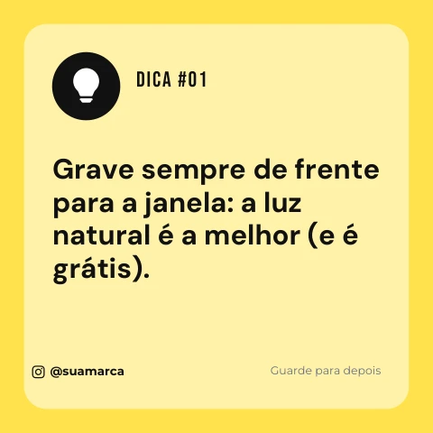 Pré-visualização do modelo Dica rápida (Creator)