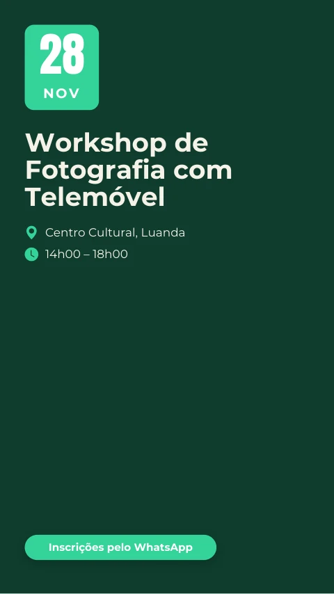 Pré-visualização do modelo Evento - workshop (Eventos & Datas)