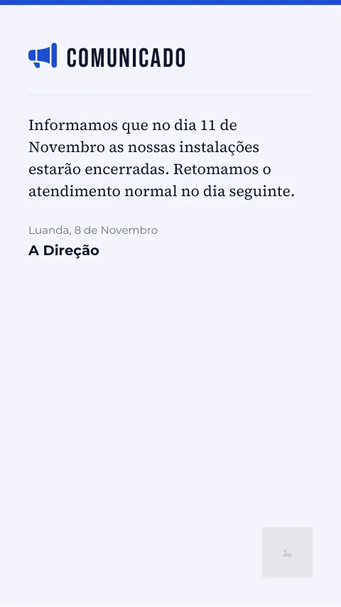 Pré-visualização do modelo Comunicado (Negócios)