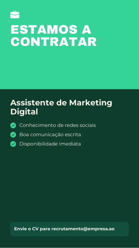 Pré-visualização do modelo Vaga de emprego (Negócios)