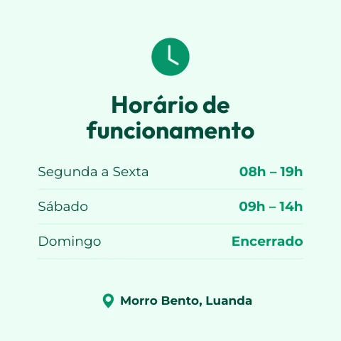 Pré-visualização do modelo Horário de funcionamento (Negócios)