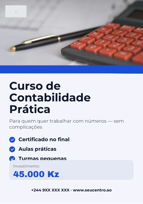 Pré-visualização do modelo Flyer de curso (Marketing)