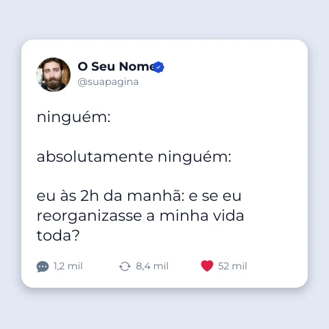 Pré-visualização do modelo Meme: publicação estilizada (Memes & Entretenimento)