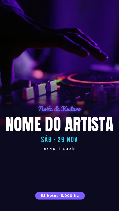 Pré-visualização do modelo Cartaz de show (Eventos & Datas)
