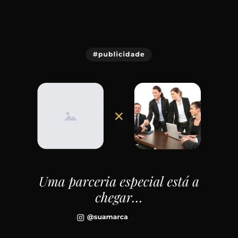 Pré-visualização do modelo Anúncio de parceria (Influencer)