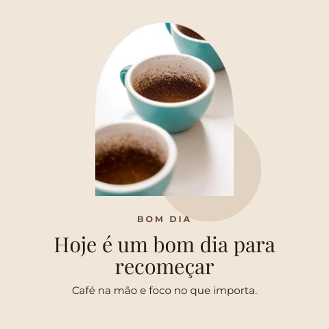 Pré-visualização do modelo Bom dia com café (Redes sociais)